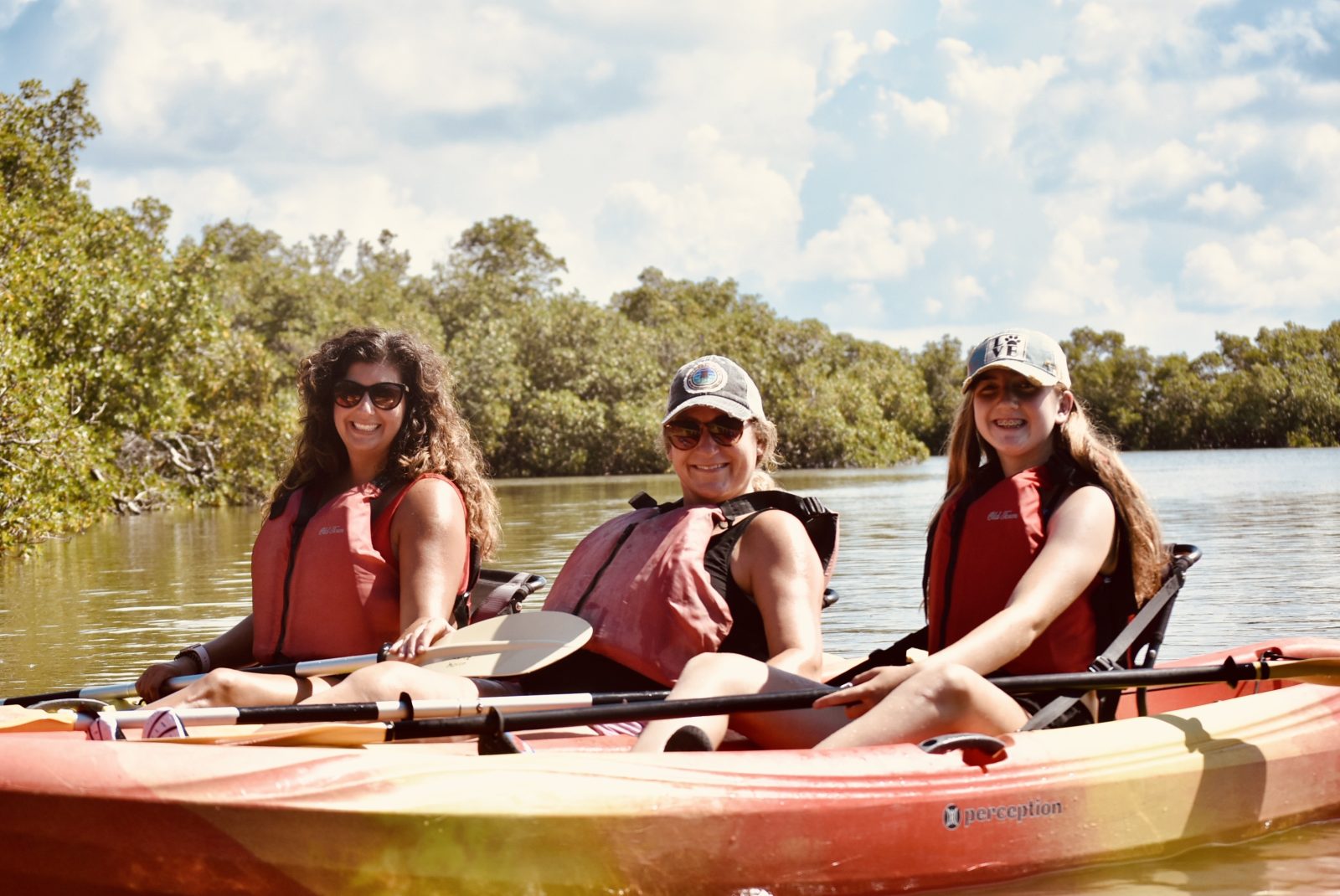Kayaking with my sister-in-law and daughter