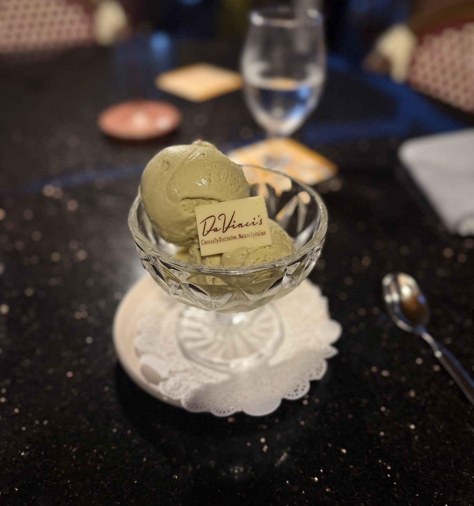 DaVinci's Pistachio gelato